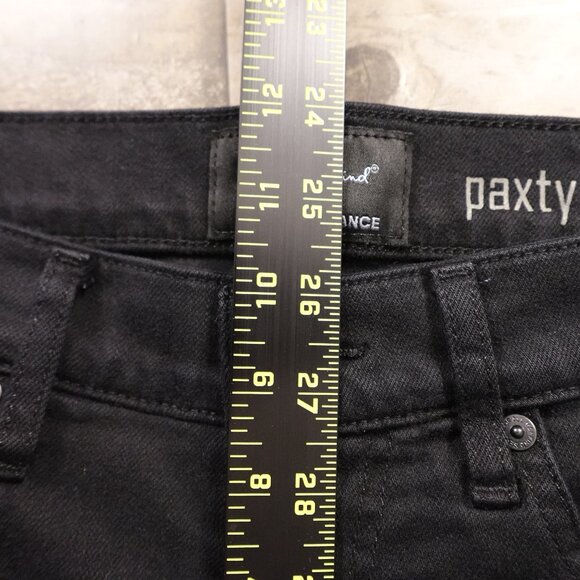 7 For All Mankind Paxtyn Skinny Performance Jeans Men’s 31 Black Distressed Knee - Picture 5 of 14